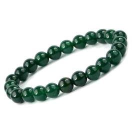 Reiki Crystal Products Natural Green Aventurine Bracelet 8 mm Round Bead Bracelet for Unisex