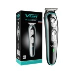 VGR Professional Cordless Rechargeable Beard Trimmer with Guide Brush for Men, Black, V-055