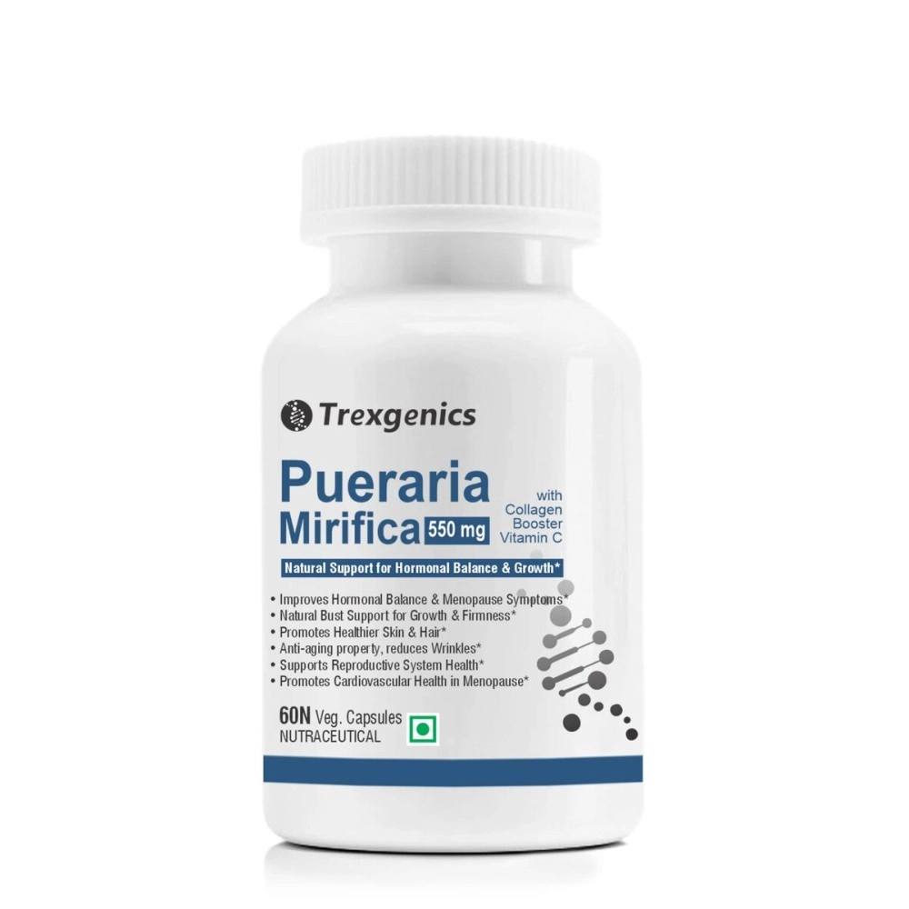 Trexgenics PUERARIA MIRIFICA extract 10:1 550mg with Collagen Booster Vitamin C (60 Vcaps)