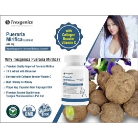 Trexgenics PUERARIA MIRIFICA extract 10:1 550mg with Collagen Booster Vitamin C (60 Vcaps)
