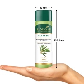Biotique Tea Tree Skin Clearing Mattifying Facial Toner, Normal to Oily Skin Face Toner, 120ml