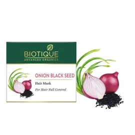 Biotique Onion Black Seed Hair Mask, Ideal For Hair Fall Control, 175g, Multi