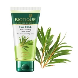 Biotique Tea Tree Skin Clearing Normal To Oily Skin Face Wash, 150 Ml Treats Acne, Pimples, Clear Skin Paraben & Sls Free, Multi