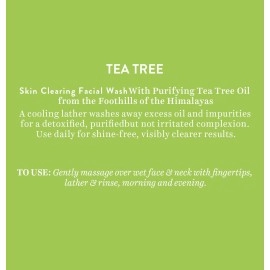 Biotique Tea Tree Skin Clearing Normal To Oily Skin Face Wash, 150 Ml Treats Acne, Pimples, Clear Skin Paraben & Sls Free, Multi