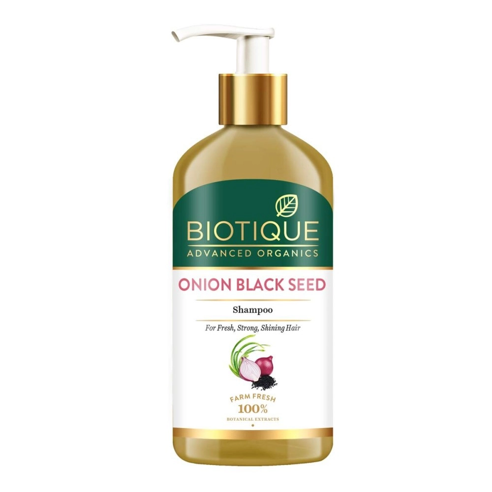 Biotique Onion Black Seed Shampoo For Fresh, Strong And Shining Hair 300ML, Multi