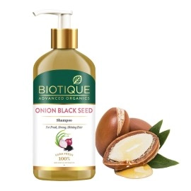 Biotique Onion Black Seed Shampoo For Fresh, Strong And Shining Hair 300ML, Multi