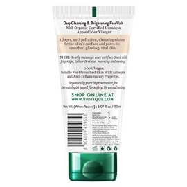Biotique Apple Cider Vinegar Deep Cleansing Facial Wash, all Skin Types Face Wash, 150ml