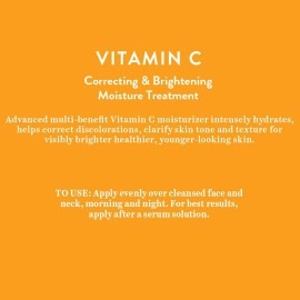 Biotique Vitamin C Correcting and Brightening Non Greasy Face Cream for All Skin Types, 50g | Younger Looking Nourished & Bright SLS Paraben Free
