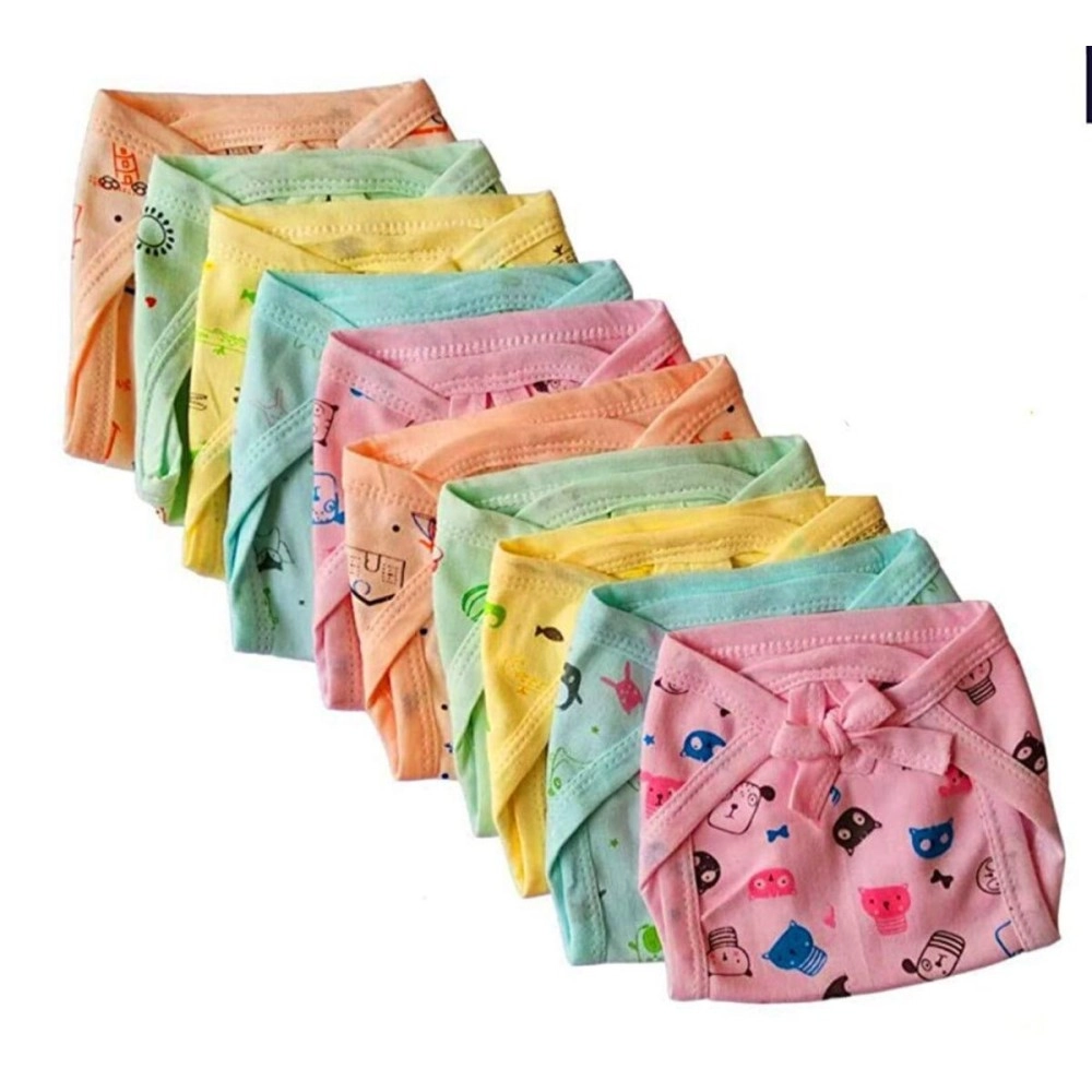 CUTEABLY New Born Baby Cloth Diapers Langot Washable Reusable Nappies (0-6 Months, Pack of 12)