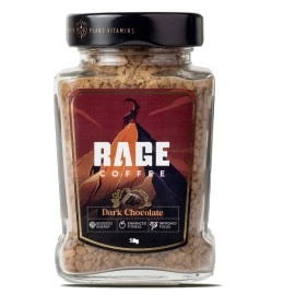 Rage Coffee Pack of 4 Flavours - Irish Hazelnut, Dark Chocolate, Creme Caramel, Butterscotch Delight 50 Gms Each (Pack of 4)