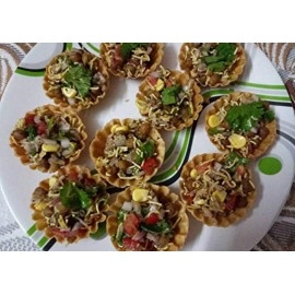 Godka Basket Chat Puri/Delhi Chat Puri/Katori Chaat Puri for Festival & Special Occasions Snacks,60 Pcs(30 Pcs x 2)