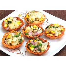 Godka Basket Chat Puri/Delhi Chat Puri/Katori Chaat Puri for Festival & Special Occasions Snacks,60 Pcs(30 Pcs x 2)