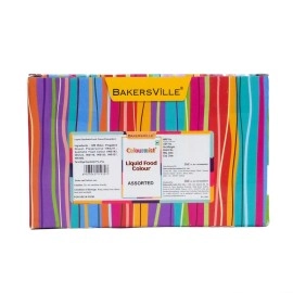 Colourmist Liquid Food Colour Assorted 20 Gm, Pack of 10 Colours (Orange, Blue, Orange Red, Raspberry Red, Purple, Lemon Yellow, Green, Chocolate, Tomato Red, Pink)