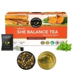 TEACURRY Pcos Tea (1 Month Pack, 30 Tea Bags) - Helps With Hormone, Period And Weight - Pcos Pcod Tea - She Balance Ginger Tea, 60 Gms