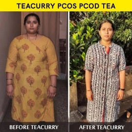 TEACURRY Pcos Tea (1 Month Pack, 30 Tea Bags) - Helps With Hormone, Period And Weight - Pcos Pcod Tea - She Balance Ginger Tea, 60 Gms