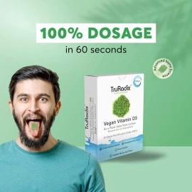 TruRadix Nutrition Vitamin D3 Dissolving Strips - 30 Count 400IU Oral Vitamin Supplement Strips - Naturally Plant-Based D3 Vitamin Formula - Vegan Immune Support Supplement - Fast Absorption