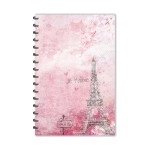 ESCAPER Pink Eiffel Tower Paris (Ruled - A5 Size, 5.5 x 8.5 inch) Designer Notebook, Journal, Notebook, Notepad