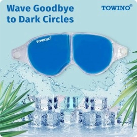 TOWINO CARE Eye Mask With Cooling Gel Eye Mask For Dark Circles,Dry Eyes, Cooling Eyes, Pain Relief, Redness, Eye Patches Eye Cooling Gel Pads For Eye Relaxing Mask Gel Eyes Pack Eye Mask For