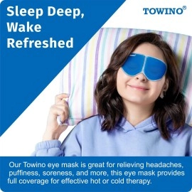 TOWINO CARE Eye Mask With Cooling Gel Eye Mask For Dark Circles,Dry Eyes, Cooling Eyes, Pain Relief, Redness, Eye Patches Eye Cooling Gel Pads For Eye Relaxing Mask Gel Eyes Pack Eye Mask For