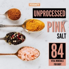 YOGAFY- Himalayan Pink Crystals Salt with 84 Minerals For Cooking |100% Natural | 600g Pack of 2 | 1.2 KG |