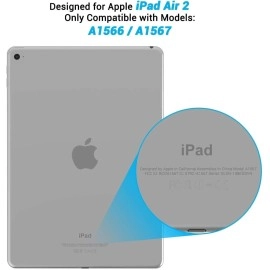 MOCA Soft Silicone TPU Back Cover case for iPad Air 2 A1566 A1567 (2014 Launched) iPad Back Cover case