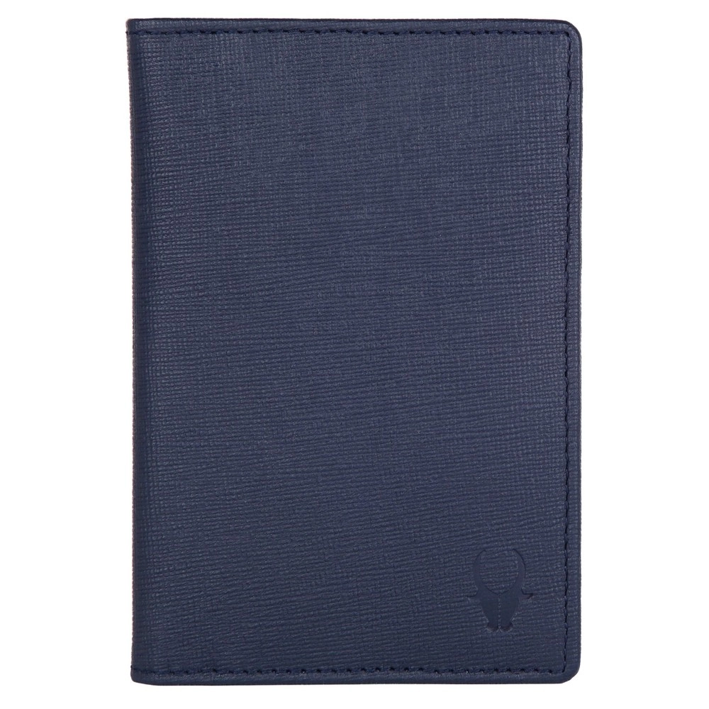 Wildhorn Leather Unisex Passport Wallet (Blue Safiano)