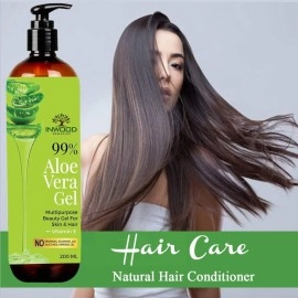 Inwood Organics 99% Pure & Organic Aloe Vera Gel for Face, Skin and Hair with Vitamin E | For All Skin & Hair Types | Multi-purpose Aloe Vera gel | 100% Vegan | Paraben Free - 200 ml