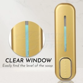 Bath Guru Multipurpose Soap Dispenser Wall Mounted ABS Shampoo Lotion Sanitizer Dispenser for Bathroom (350 Ml, Smart Gold)(Plastic)