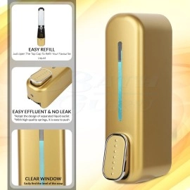 Bath Guru Multipurpose Soap Dispenser Wall Mounted ABS Shampoo Lotion Sanitizer Dispenser for Bathroom (350 Ml, Smart Gold)(Plastic)