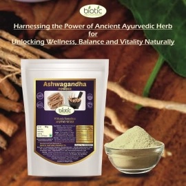 Biotic Safed Musli, Ashwagandha, Shatavari, Gokhru, Vidarikand & Kaunch Seed Powder - 300gms (50gms each)