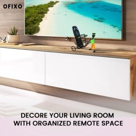OFIXO Metal Strong and Durable Remote Stand Remote Holder/Remote Stand/Remote Organizer showpiece (Black)