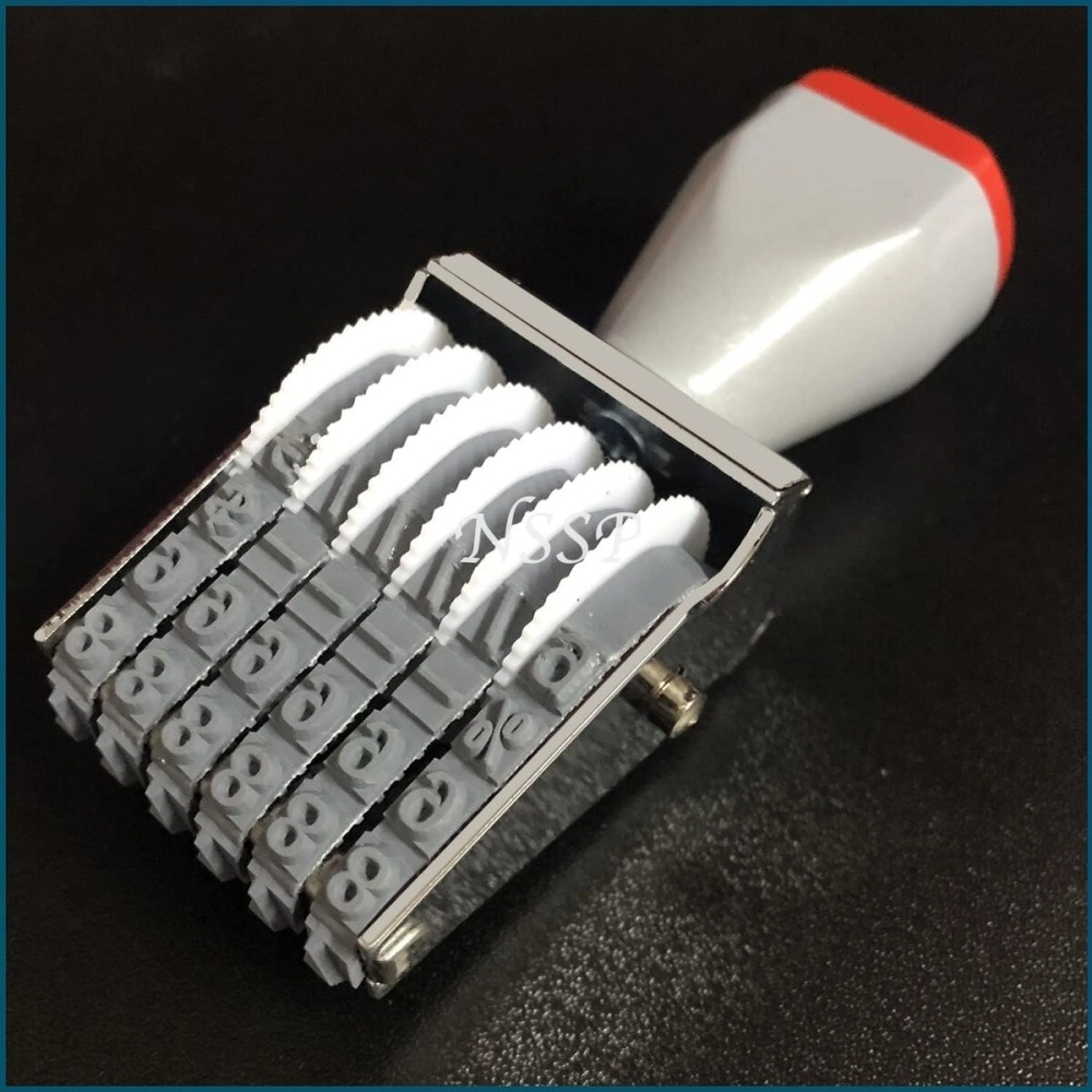 NSSP Number Stamp (Incl. , Kg, Gm, No.) - 6 Digits(Without Pad/Manual/Rolling Bands)(Pack of-5)