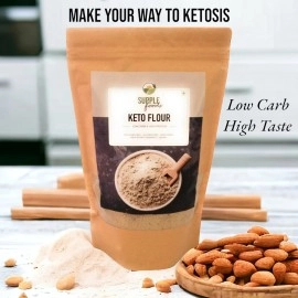 SUPPLE foods Keto Flour - Healthy Low Carb Flour, Low Gi, High Protein, Gluten Free/Wheat Free Keto Atta - 900 grams (Use Keto Aata To Make Rotis, Keto Bread)