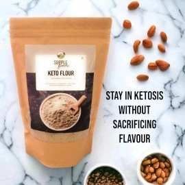 SUPPLE foods Keto Flour - Healthy Low Carb Flour, Low Gi, High Protein, Gluten Free/Wheat Free Keto Atta - 900 grams (Use Keto Aata To Make Rotis, Keto Bread)
