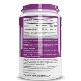 HealthyHey Nutrition Vitamin B1 Thiamine -120 Veg Capsules