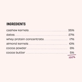 The Whole Truth - Protein Bars - Double Cocoa - Pack of 6 (6 x 52g) - No Added Sugar - All Natural