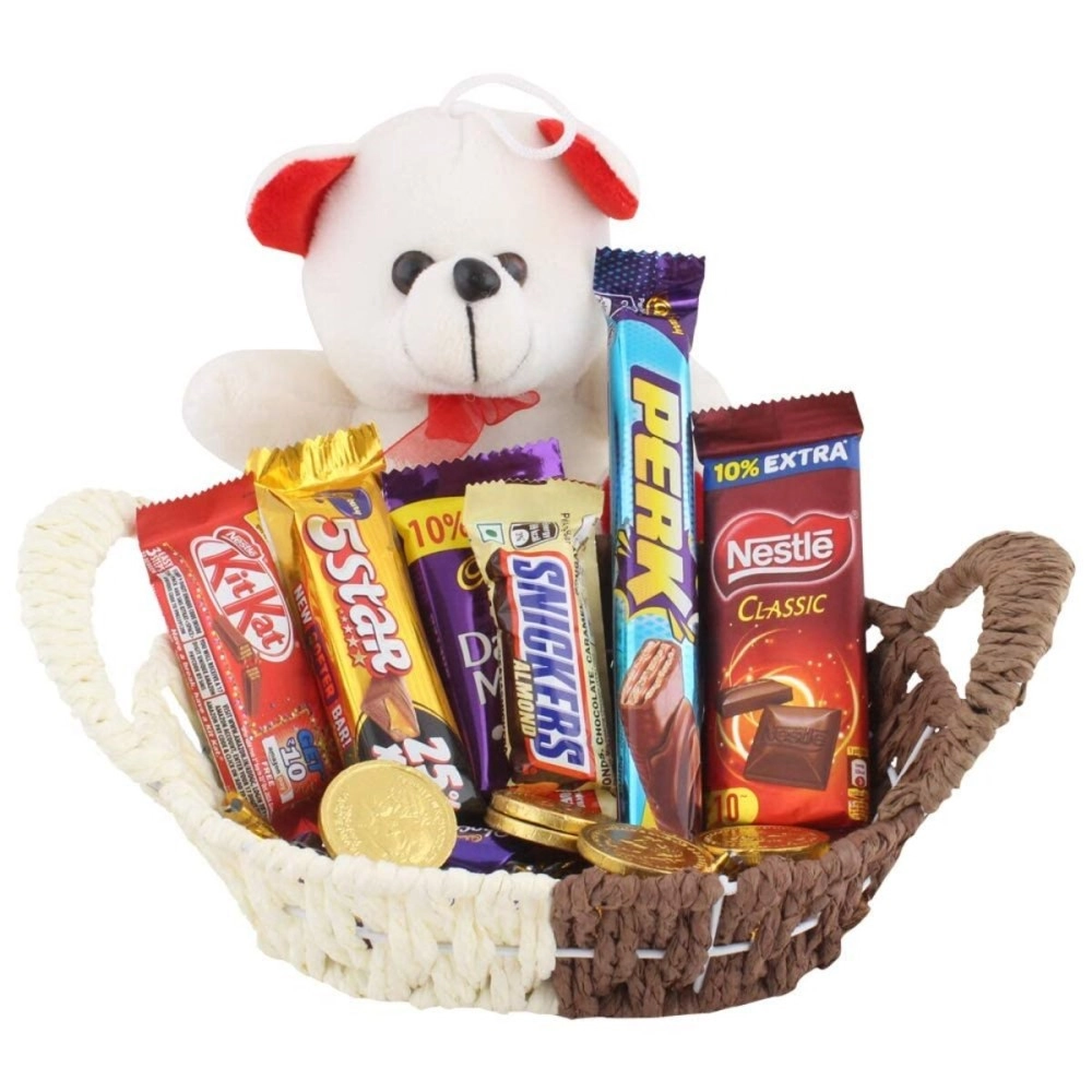 Astonished Retail Chocolate Gift Hamper with Multipurpose Basket|Chocolate Gift Collection|Chocolate Gift To Gift Your Loved Ones On Rakhi, Holi, Diwali, Velentine, Christmas, Birthday, Anniversary, 1