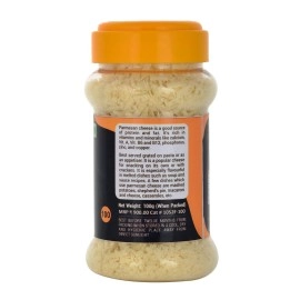 Nutra Vita Freeze Dried Parmesan Cheese Flakes, 100% Vegetarian, no preservatives, packed in reuseable PET Bottle-100gms