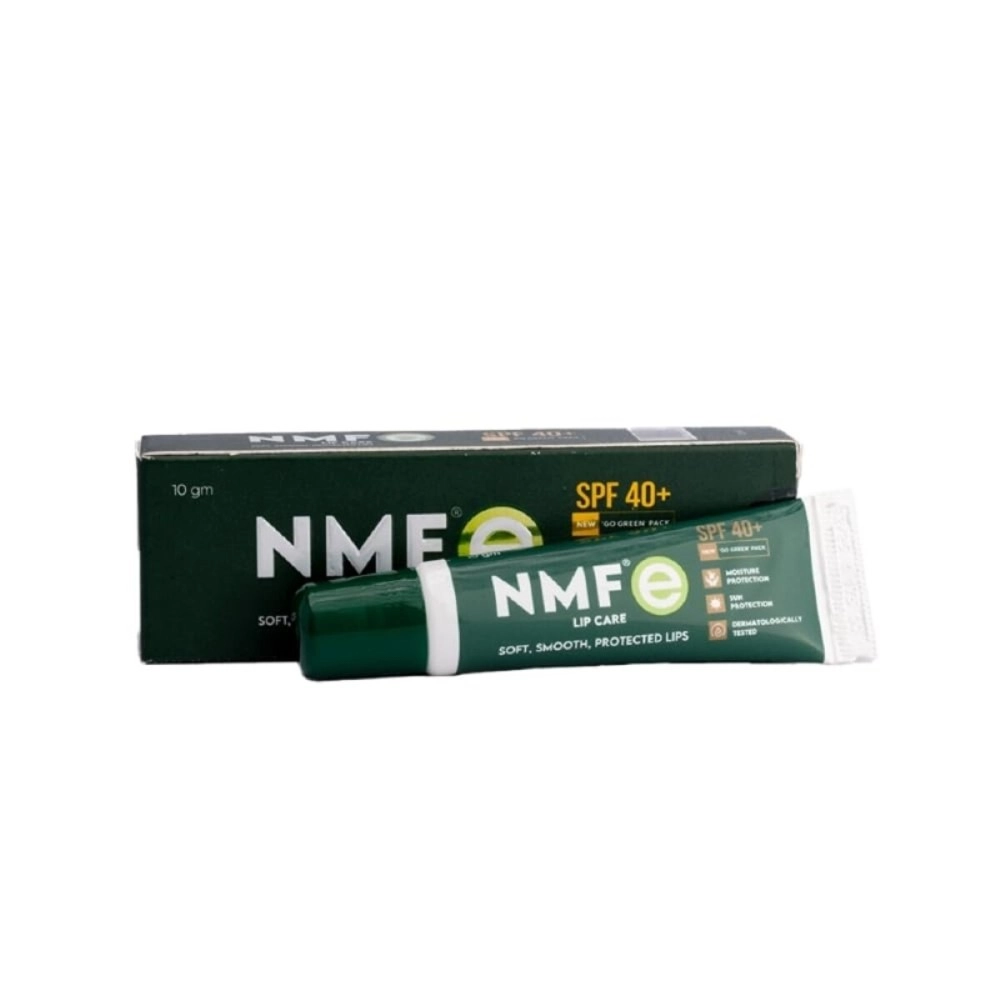 NMF-E Moisturising Lip Care 10 Gm | Lip balm | Spf40+ For Dry And Chapped Lips | Aloe Vera & Vitamin E | Protects lips from dryness & sun damage | Dermatologically Tested