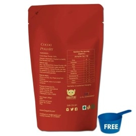 BOGATCHI Hot Chocolate Drinking Powder, Natural and Single Origin , No Sugar| Vegan | Gluten Free| Keto Chocolate, Dark Unsweetened Cocoa Powder, 200g , Free Measuring Spoon