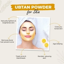 SKYMORN- Pure Organic Haldi Ubtan Powder Face Pack (Dulhan Special) for Face, Body Fairness, Tanning, Glowing Skin, Turmeric Moisturizer (100 Gram)
