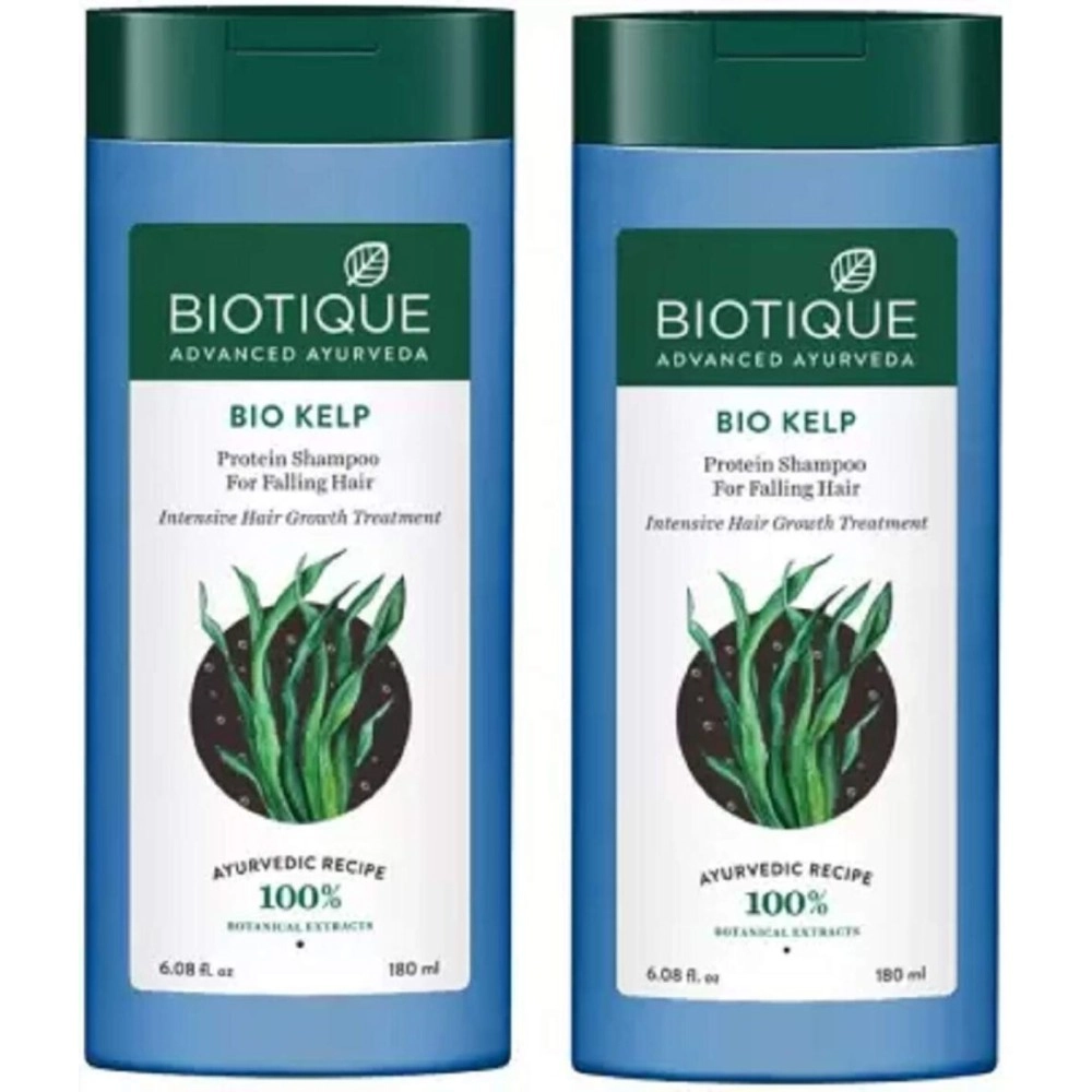 BIOTIQUE Bio Kelp Shampoo,180ml Each Men & Women (360 ml)