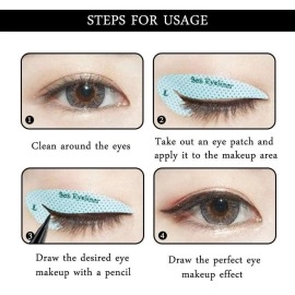 S.A.V.I 32 Styles 4 Sheets Eye Makeup Quick Eyeliner Eye-shadow Stencil Stickies For Women