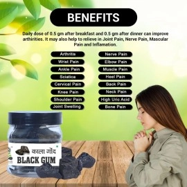 LEANBEING Herbaveda - Kala gond | Gond Siyah | Good for Joints | - (100g) Lab Certified