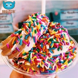 BOGATCHI Colorful Rainbow Sprinkles, Non - GMO |Tasty | Gluten Free, Mixed Colorful Sprinkles for Cakes Decoration, 200g , Free Measuring Spoon