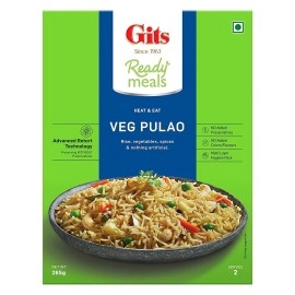 Gits Ready to Eat Rice Combo 1060g (Veg Biryani 265g X Pack of 2 + Masala Rice 265g + Veg Pulao 265g)
