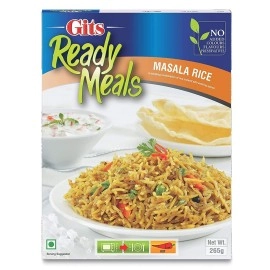 Gits Ready to Eat Rice Combo 1060g (Veg Biryani 265g X Pack of 2 + Masala Rice 265g + Veg Pulao 265g)