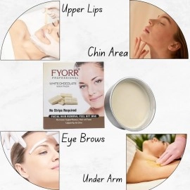 Fyorr Facial Katori Peel-Off Wax Combo of 2 Aloevera & White Chocolate - 80gm each