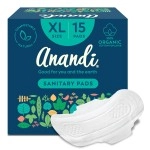 Anandi sanitary pads for women 15 XL Pads | Biodegradable Organic pads with Disposal pouch | Certified ~100% Compostable