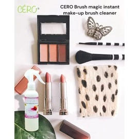CERO Makeup Brush Cleaner Spray - Quick-Dry, No-Rinse Formula for Deep Cleaning, Effectively Removes Residue, Oil & Bacteria, Safe for All Brush Types (200ml) 2 PACK COMBO